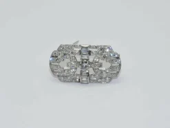 Broche Art Déco Platine Diamants