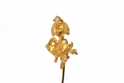 Broche Art Nouveau en or jaune 18 carats et diamant