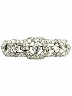 Broche Art-Déco platine et diamants