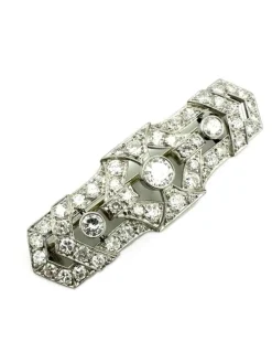 Broche Art-Déco platine et diamants