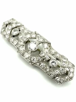 Broche Art-Déco platine et diamants