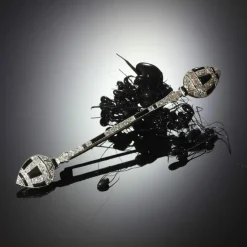 Broche avec Diamants et Onyx