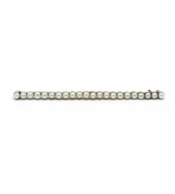 Broche barrette - Or jaune et perles