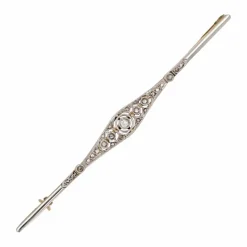 Broche barrette ancienne diamants
