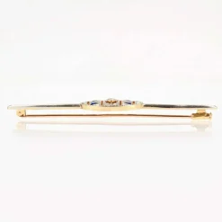 Broche barrette art déco saphirs diamants