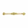 Broche barrette Art Nouveau or jaune perles fines