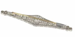 Broche barrette diamants Art Déco