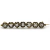 Broche barrette fin XIXe or jaune diamants