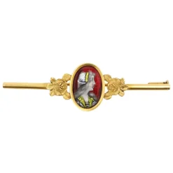 Broche barrette émail de Limoges