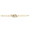 Broche Barrette Or jaune, Platine Diamant, Perle
