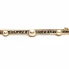 Broche Barrette Or jaune, Platine Diamant, Perle