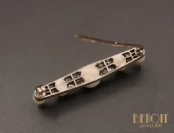 Broche Barrette Perles fines et Diamants