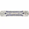 Broche barrette platine diamant et saphir