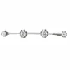Broche barrette platine diamants