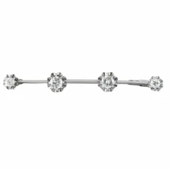 Broche barrette platine diamants