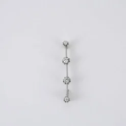 Broche barrette platine diamants
