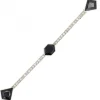 Broche barrette saphirs et diamants
