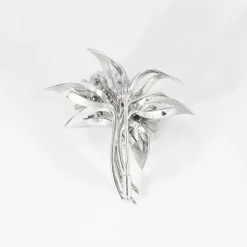 Broche bouquet en or blanc et jaune