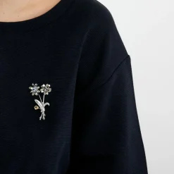 Broche Bouquet ornée de diamants, saphir et saphirs de couleurs