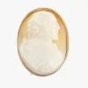 Broche camée « shakespeare », 19è, anglaise, or et coquillage