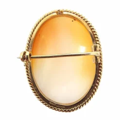 Broche camée « shakespeare », 19è, anglaise, or et coquillage