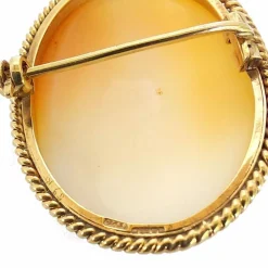 Broche camée « shakespeare », 19è, anglaise, or et coquillage