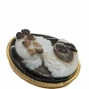 Broche Camée agate or jaune 18k