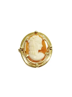 Broche camée coquillage