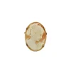 Broche Camée Coquillage Or