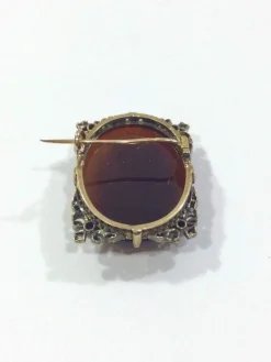 Broche Camée Cornaline