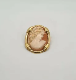 Broche camée or jaune