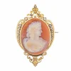 Broche Camée Or rose Perle, Agate