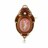 Broche Camée Putto Musicien