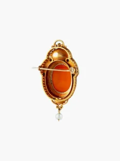 Broche Camée Putto Musicien