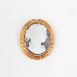 Broche Camée sur Agate, Profil Féminin à l'Antique