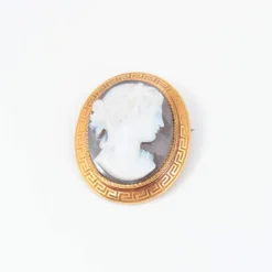 Broche Camée sur Agate, Profil Féminin à l'Antique