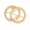 Broche Cercles Enlacés, Or Jaune