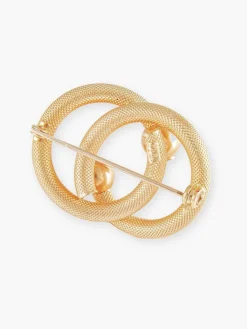 Broche Cercles Enlacés, Or Jaune