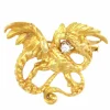Broche Chimère Or Jaune et Diamants