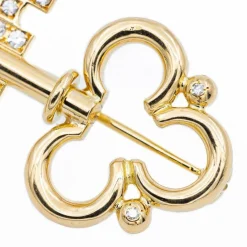 Broche Clé Or jaune Diamant