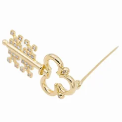 Broche Clé Or jaune Diamant