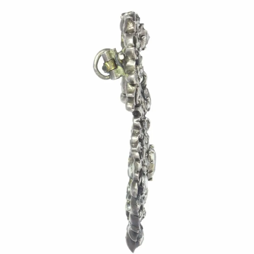 Broche coeur flamand Diamants 18ème siècle