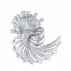 Broche Coquille Diamants Or & Platine