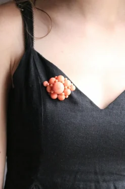 Broche corail Napoléon III