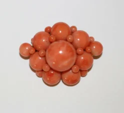 Broche corail Napoléon III