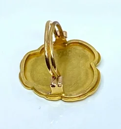 Broche coulant en or jaune 18 carats, profil de femme, époque Art Nouveau