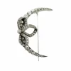 Broche croissant de lune en diamant