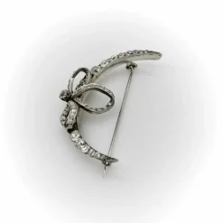 Broche croissant de lune en diamant