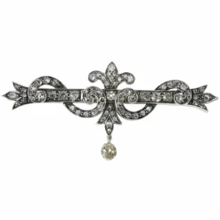 broche de barre de diamant antique vintage