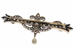 broche de barre de diamant antique vintage